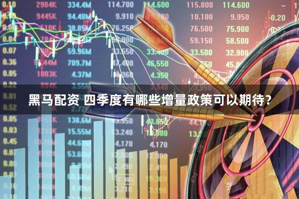 黑马配资 四季度有哪些增量政策可以期待？