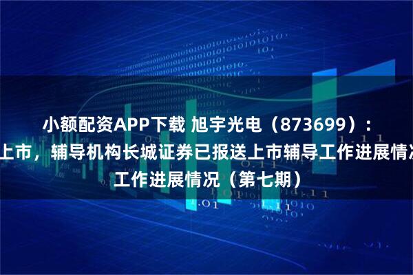 小额配资APP下载 旭宇光电（873699）：申请北交所上市，辅导机构长城证券已报送上市辅导工作进展情况（第七期）