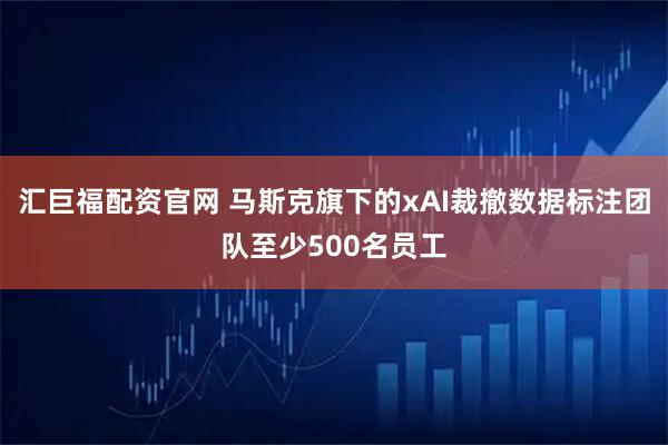 汇巨福配资官网 马斯克旗下的xAI裁撤数据标注团队至少500名员工